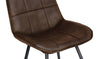 Camden Leather & Iron Bar Chair - Brown