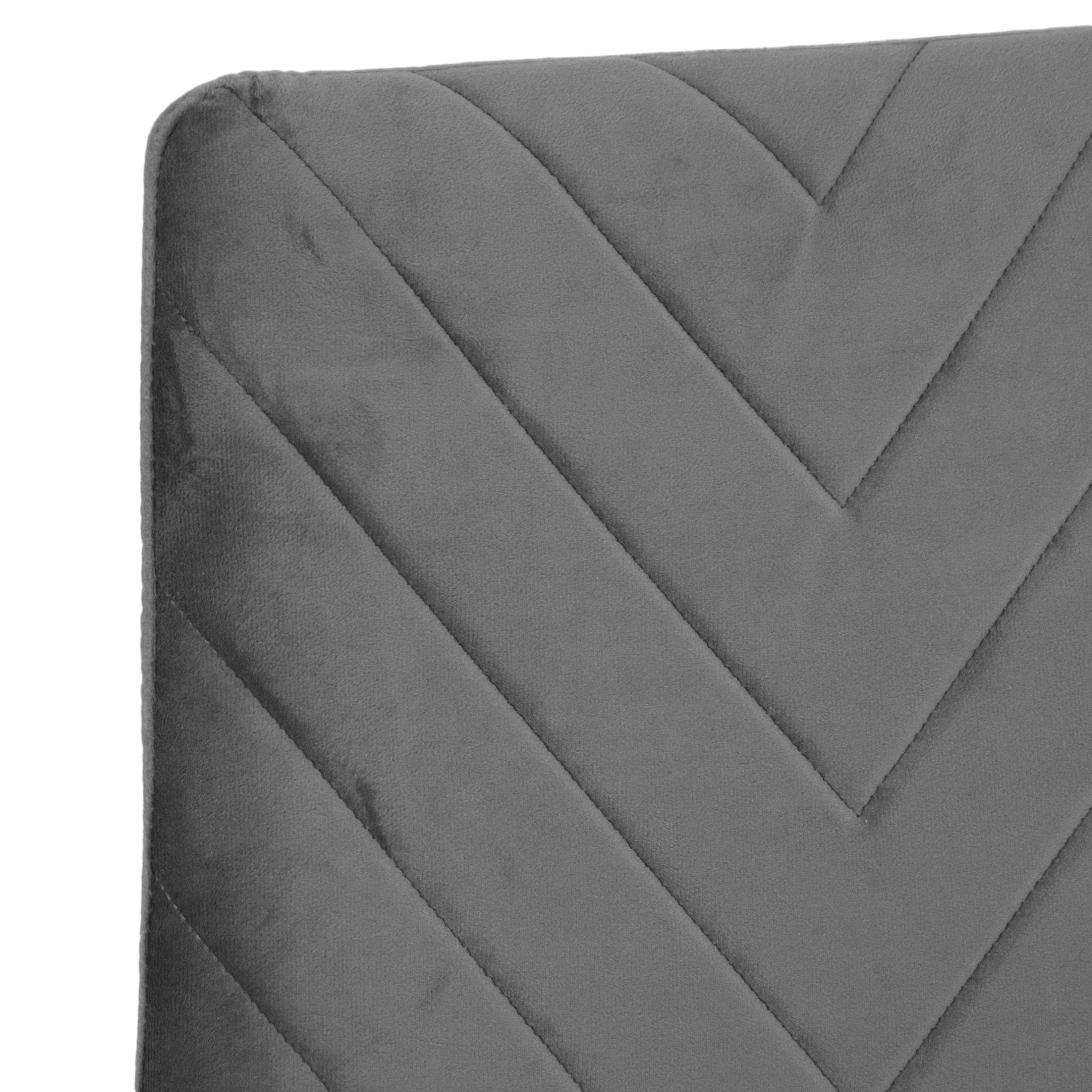 Soho Retro Dining Chair - Dark Grey Velvet