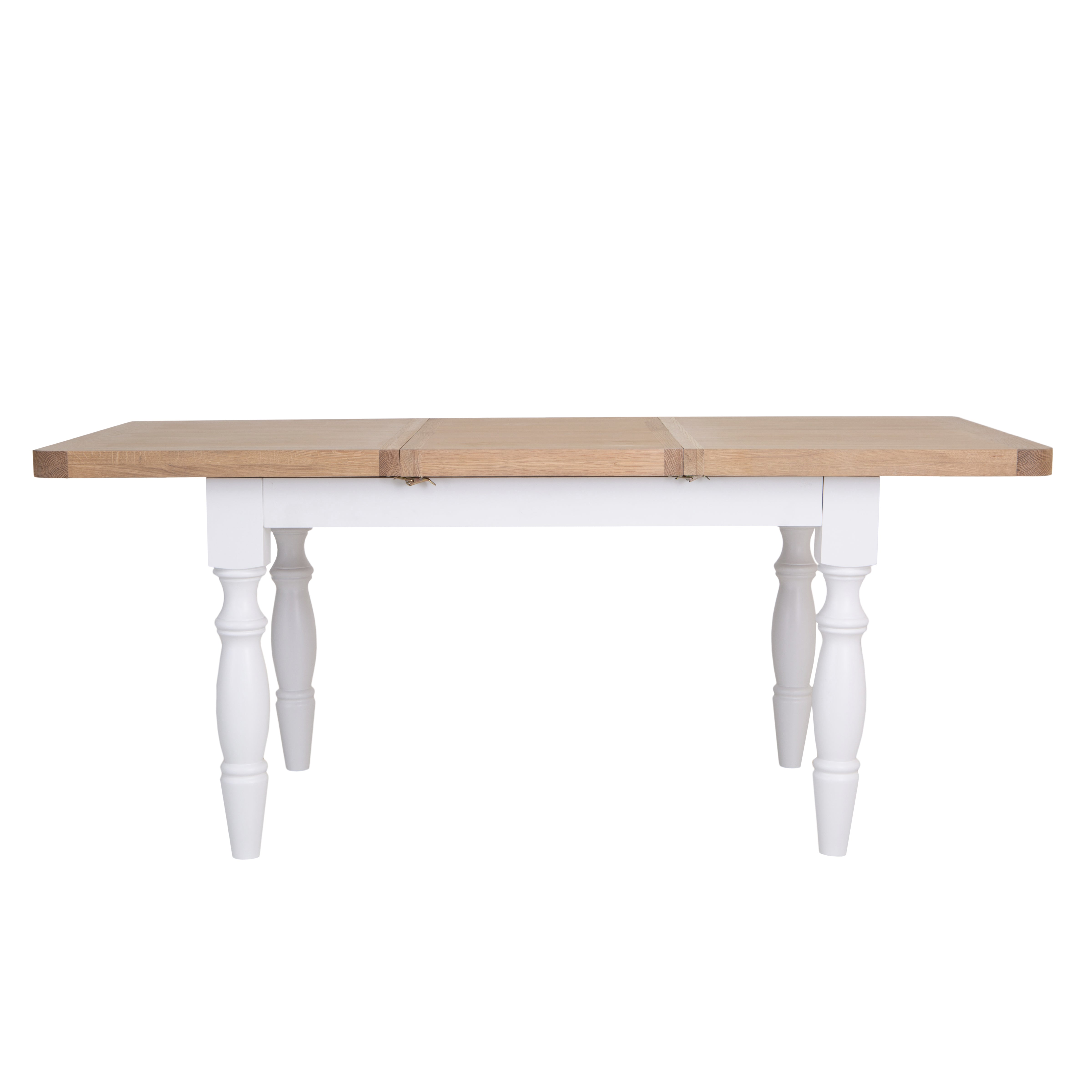 Country Living, White Painted & Oak - 1.3m Extending Dining Table