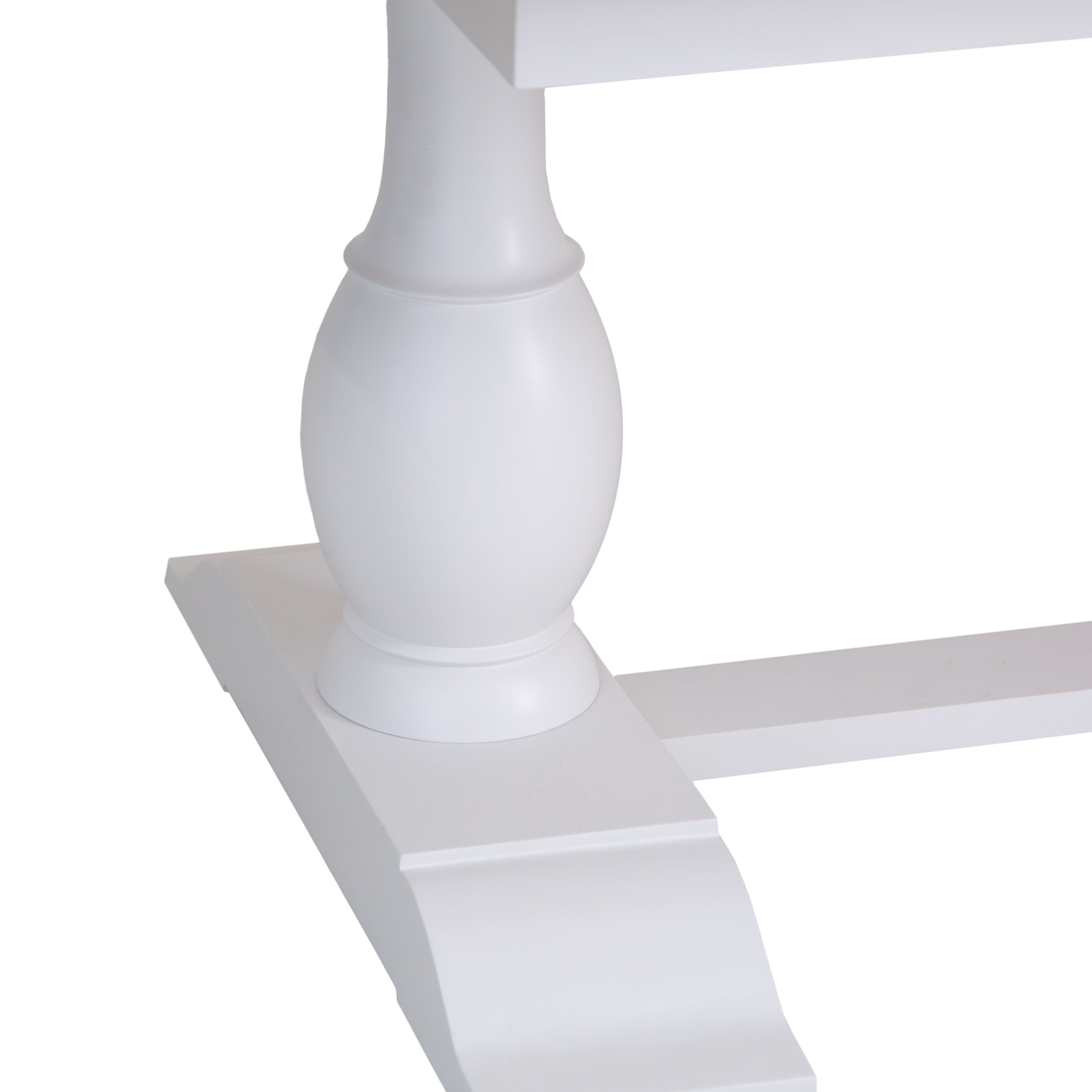 Country Living, White Painted & Oak - 1.6m Extending Dining Table