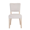 Country Living, White Painted & Oak - Natural Fabric Dining Chair