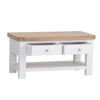 Country Living, White Painted & Oak - Coffee Table with Drawers