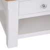 Country Living, White Painted & Oak - Coffee Table with Drawers