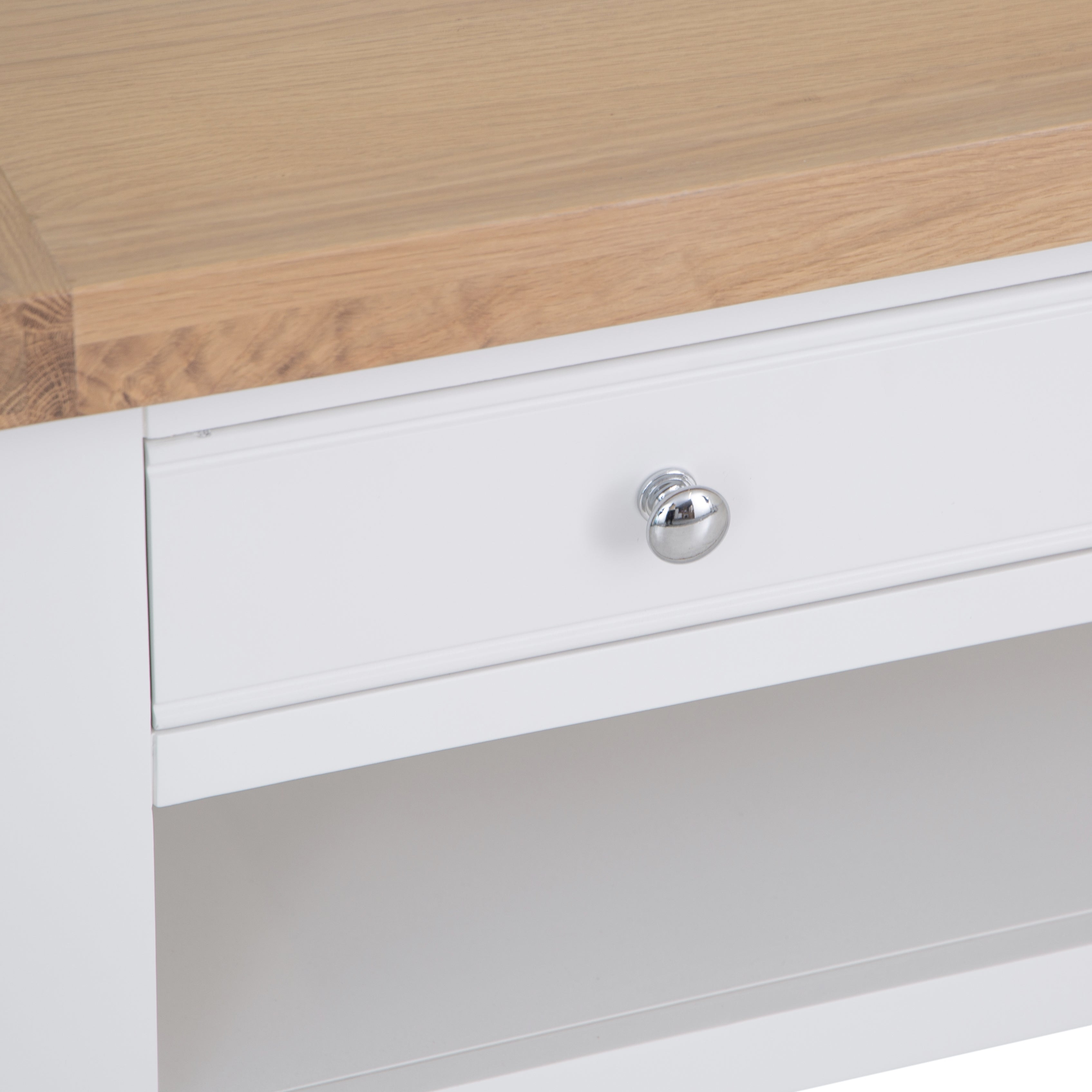Country Living, White Painted & Oak - Coffee Table with Drawers