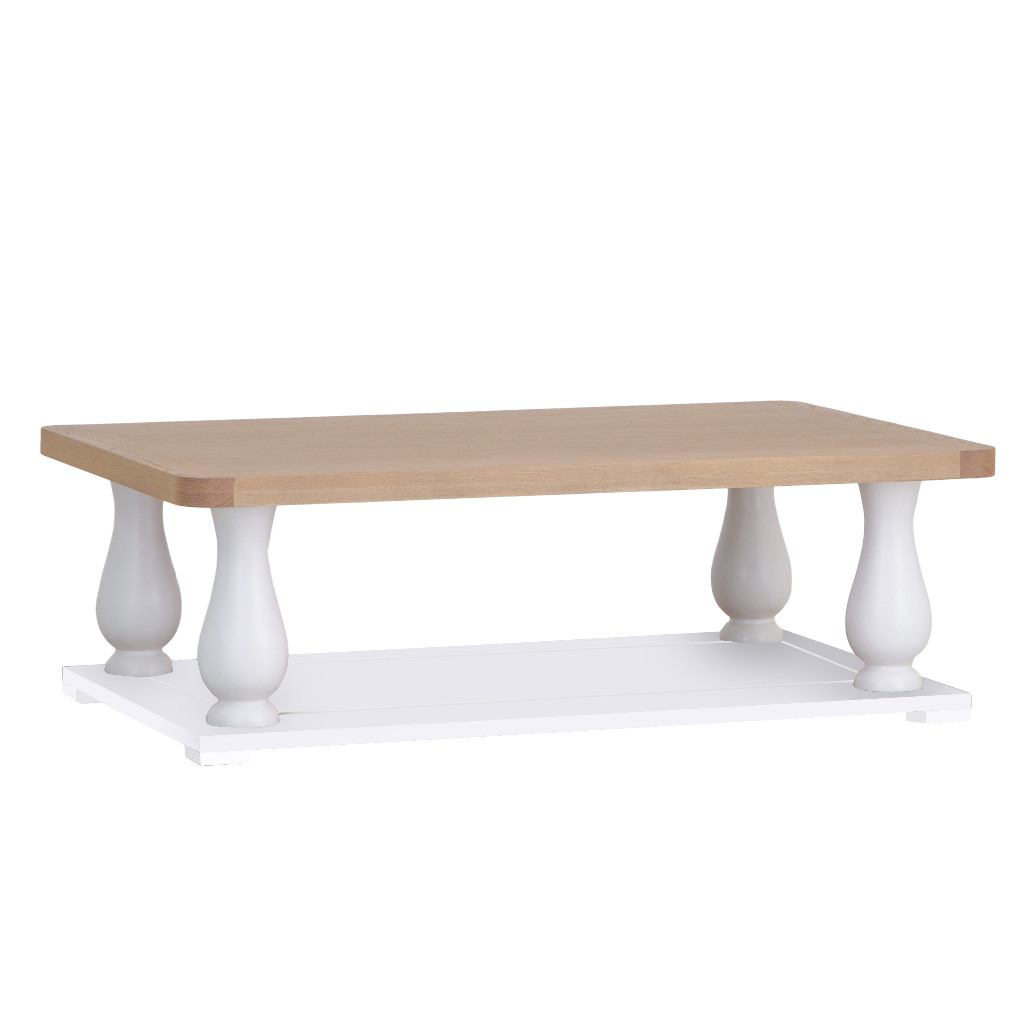 Country Living, White Painted & Oak - Large Coffee Table