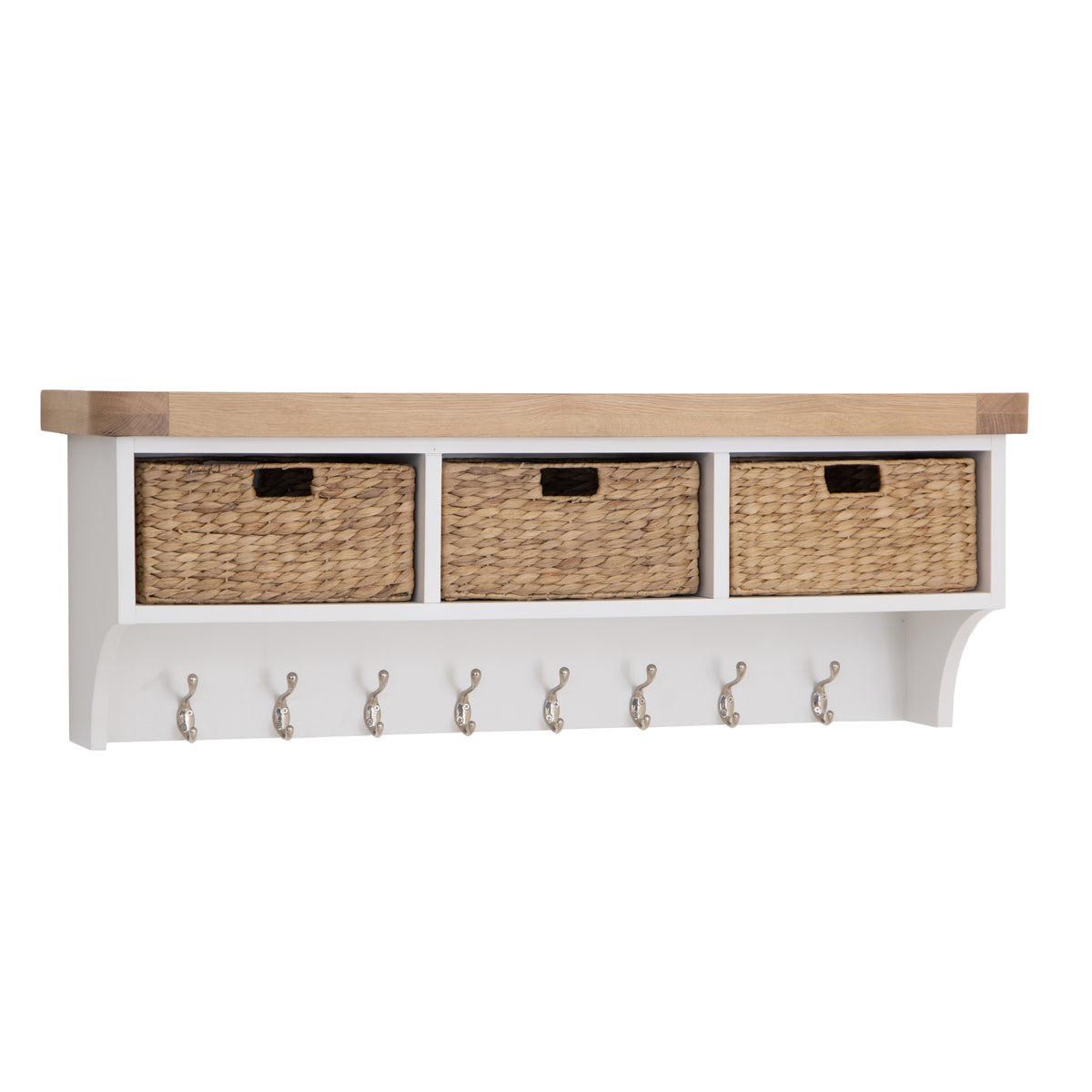 Country Living, White Painted & Oak - Large Hall Bench TOP
