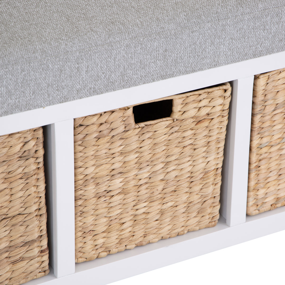 Country Living, White Painted & Oak - Large Hall Bench