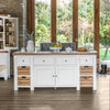 Country Living, White Painted & Oak - Extra Large Kitchen Island