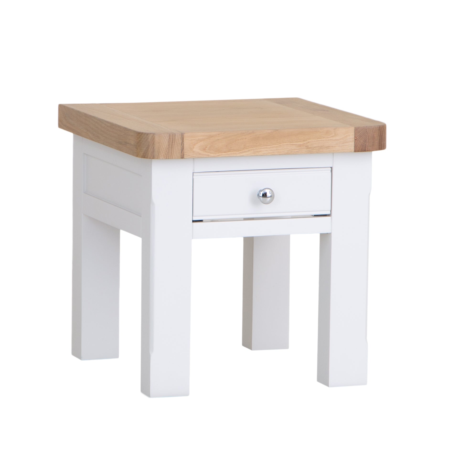 Country Living, White Painted & Oak - Lamp Table