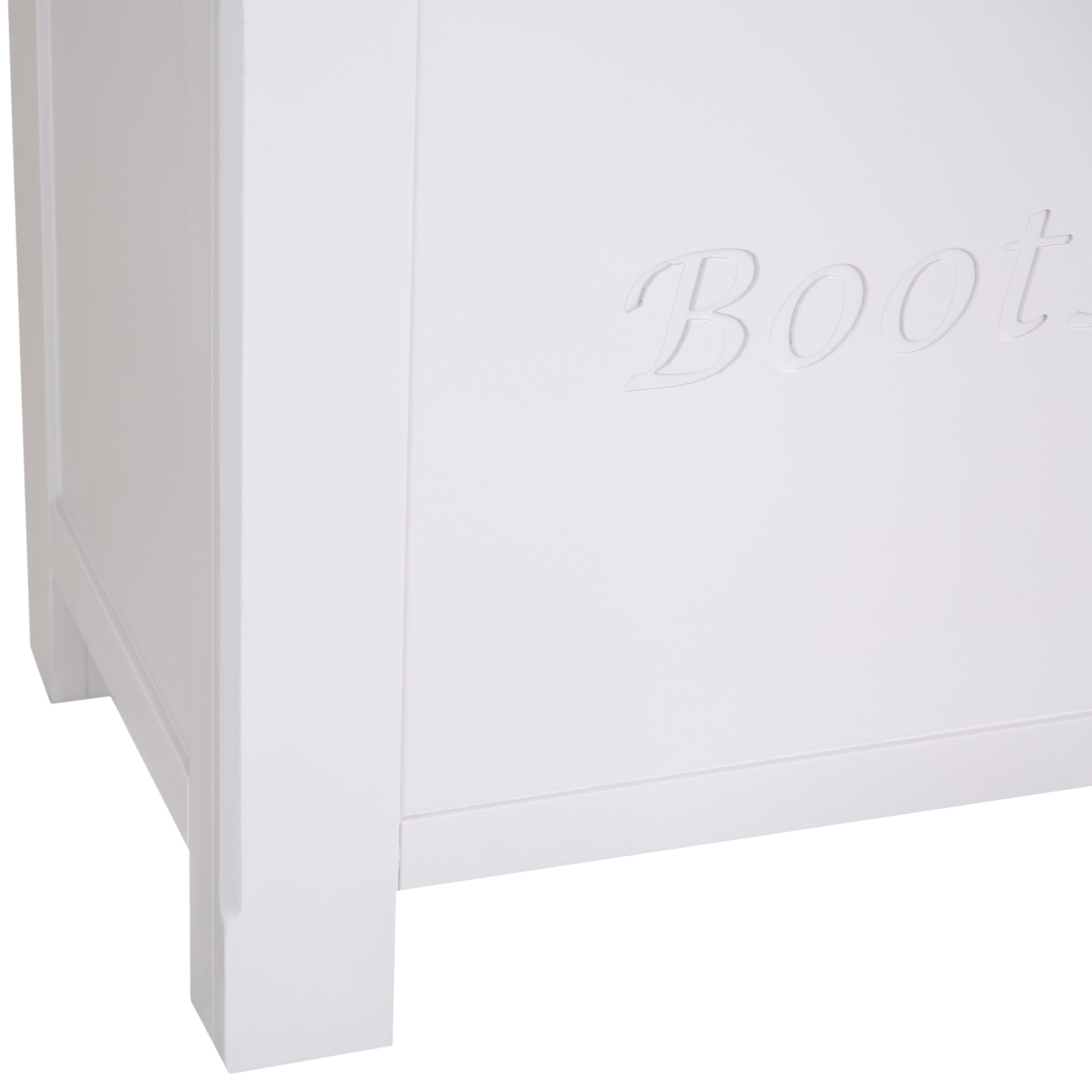 Country Living, White Painted & Oak - Wellies & Shoes Storage Box
