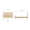 Oakdale Oak Bedframe - 6ft Super Kingsize