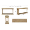 Chateau Rustic Pine Console Table - Small