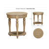 Chateau Rustic Pine Side Table - Round