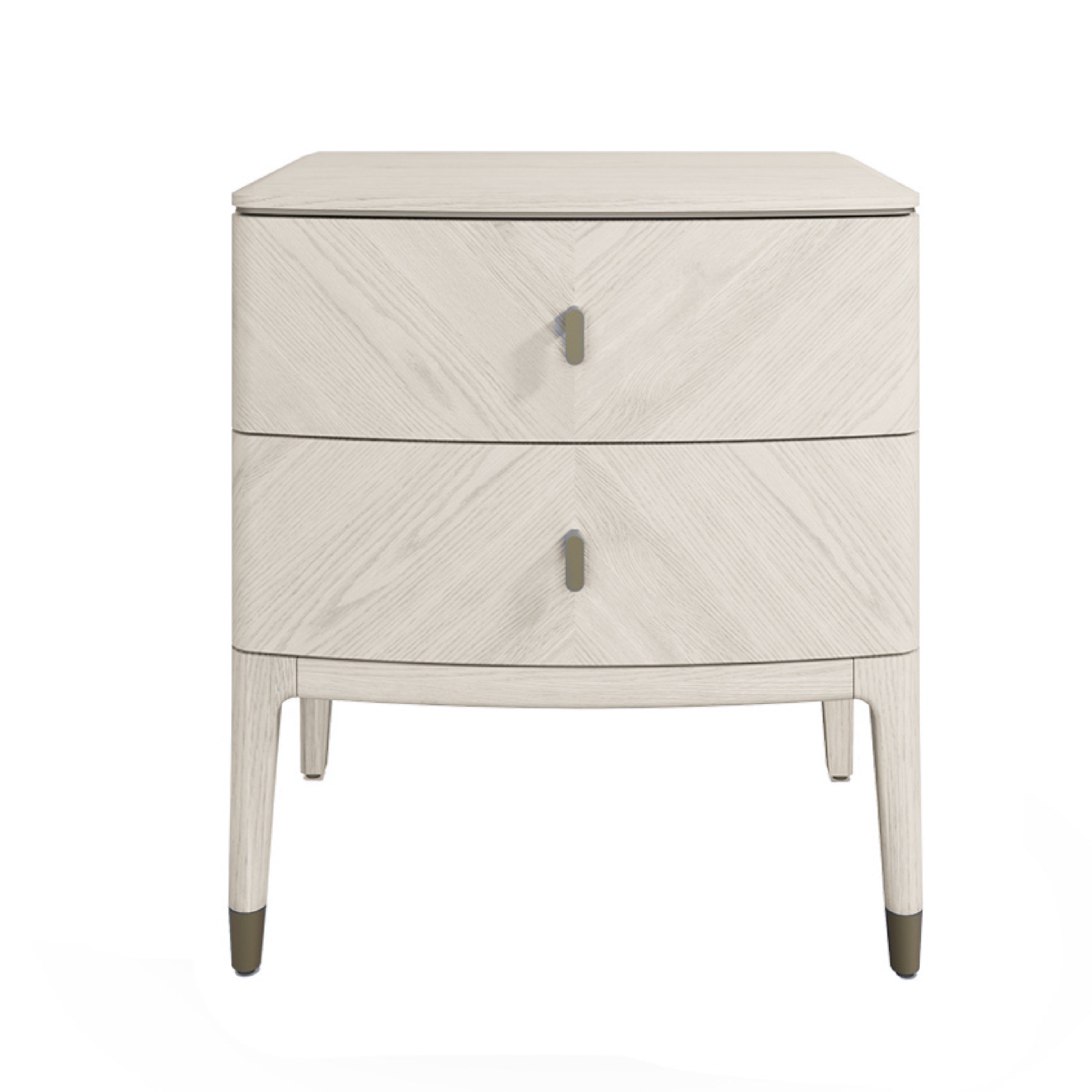 Diletta 2 Drawer Bedside Table - Stone