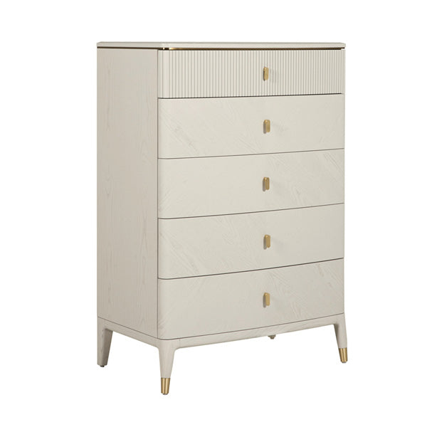 Diletta 5 Drawer Chest of Drawers - Stone