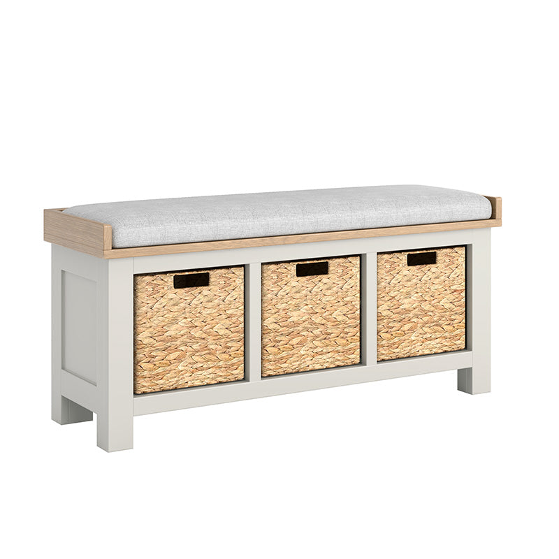 Doune Hall Bench Seat - Fabric Cushion with Storage
