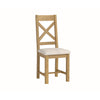 Dorchester Smoked Oak Dining Chair - Cross Back With Fabric Seat
