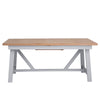 Earlham Grey Painted & Oak 1.8m Refectory Butterfly Extending Table