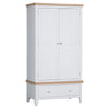 Earlham White Painted & Oak Wardrobe - 2 Door
