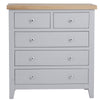 Earlham Grey Painted & Oak Chest of Drawers - 2 Over 3
