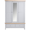 Earlham Grey Painted & Oak Wardrobe - 3 Door