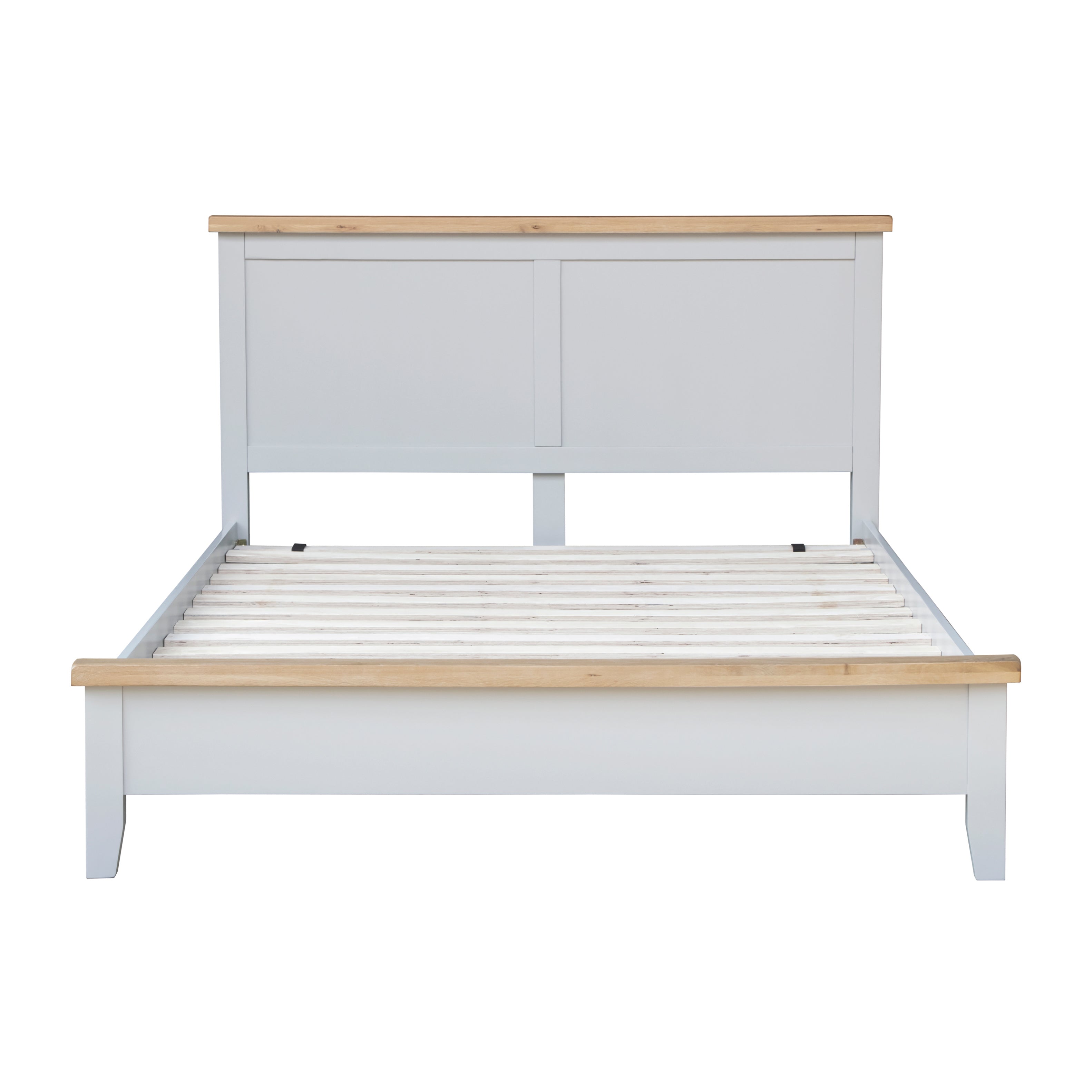 Earlham Grey Painted & Oak Bed Frame - 4ft6 Double