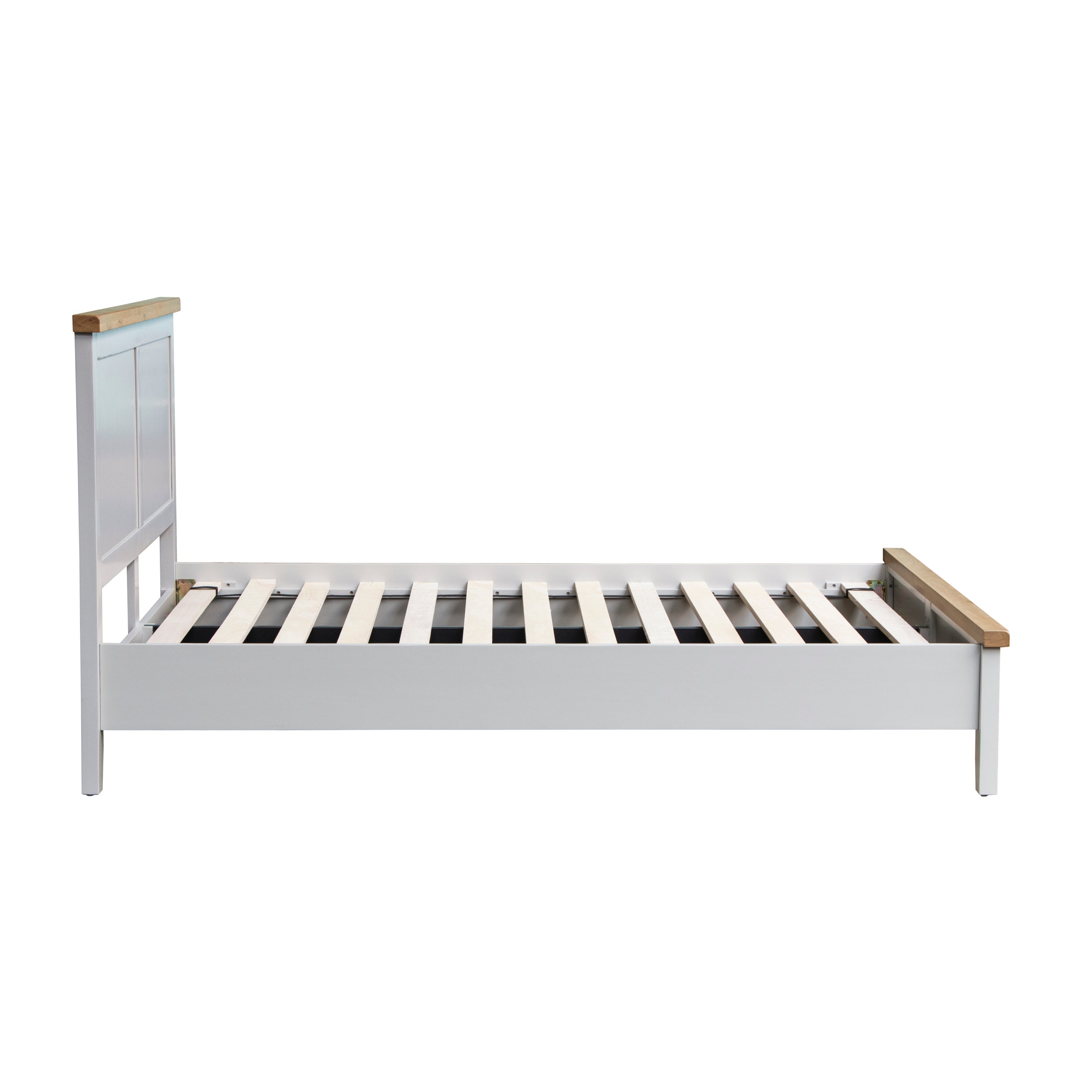 Earlham Grey Painted & Oak Bed Frame - 4ft6 Double