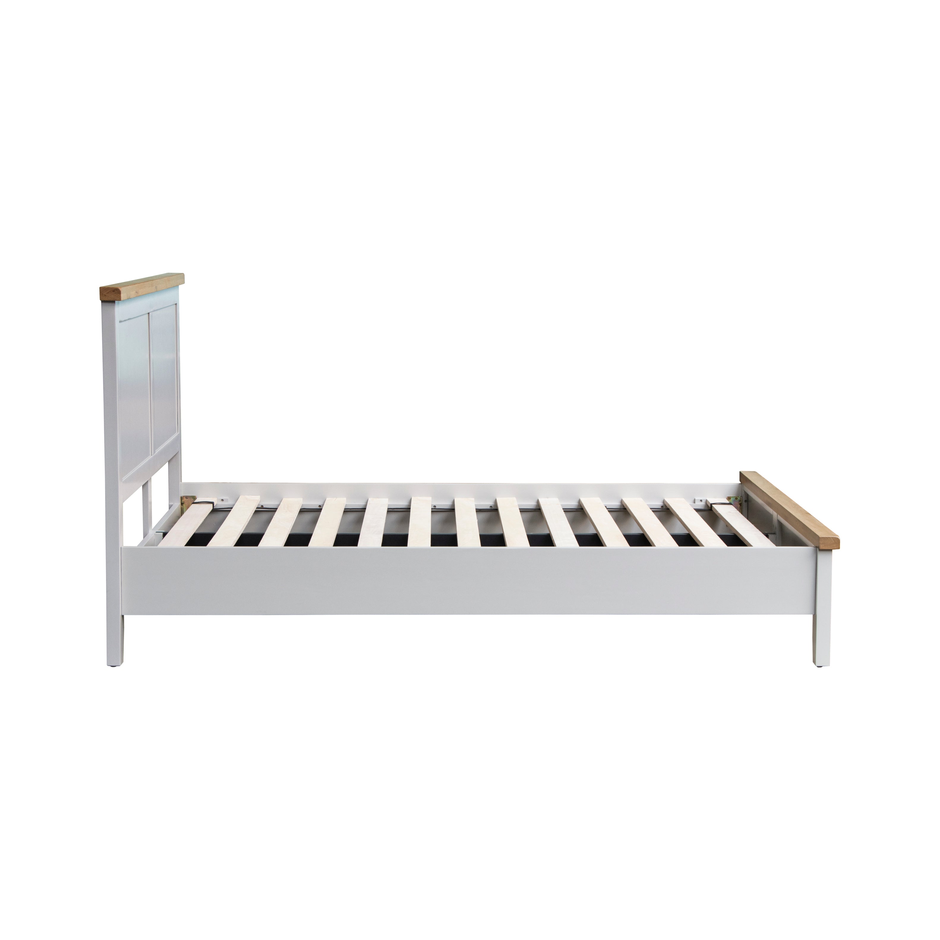 Earlham Grey Painted & Oak Bed Frame - 5ft Kingsize