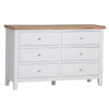 Earlham White Painted & Oak Chest of Drawers - 6 Drawer