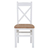 Earlham White Painted & Oak Cross Back Chair Wooden Seat