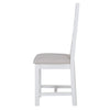 Earlham White Painted & Oak Ladder Back Chair Fabric Seat