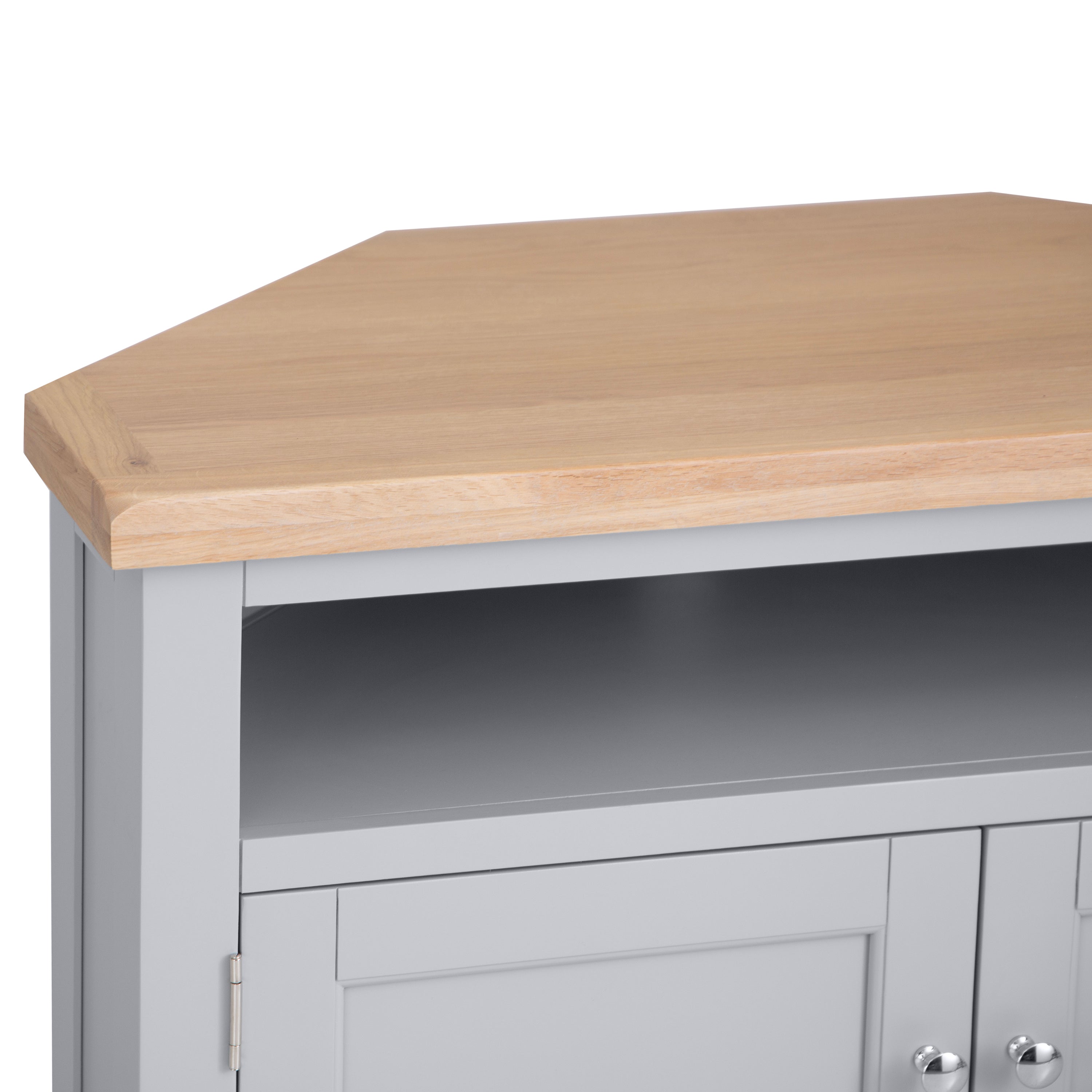 Earlham Grey Painted & Oak Corner TV Unit