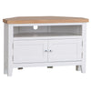 Earlham White Painted & Oak Corner TV Unit
