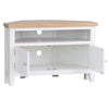 Earlham White Painted & Oak Corner TV Unit