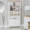 Earlham White Painted & Oak Large Bookcase