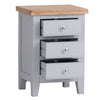 Earlham Grey Painted & Oak Bedside Cabinet - Large