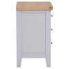 Earlham Grey Painted & Oak Bedside Cabinet - Large