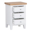 Earlham White Painted & Oak Bedside Cabinet - Large