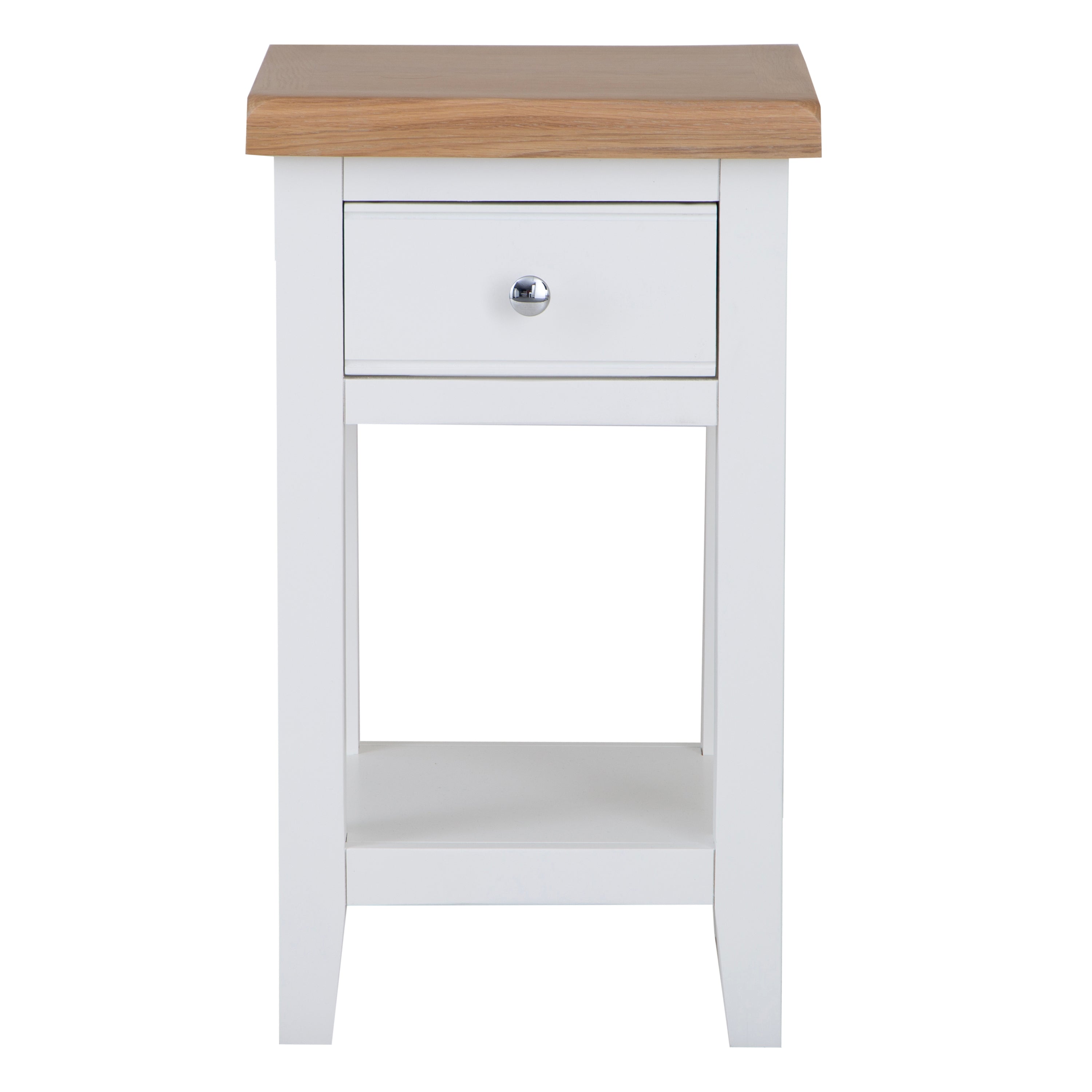 Earlham White Painted & Oak Lamp Table