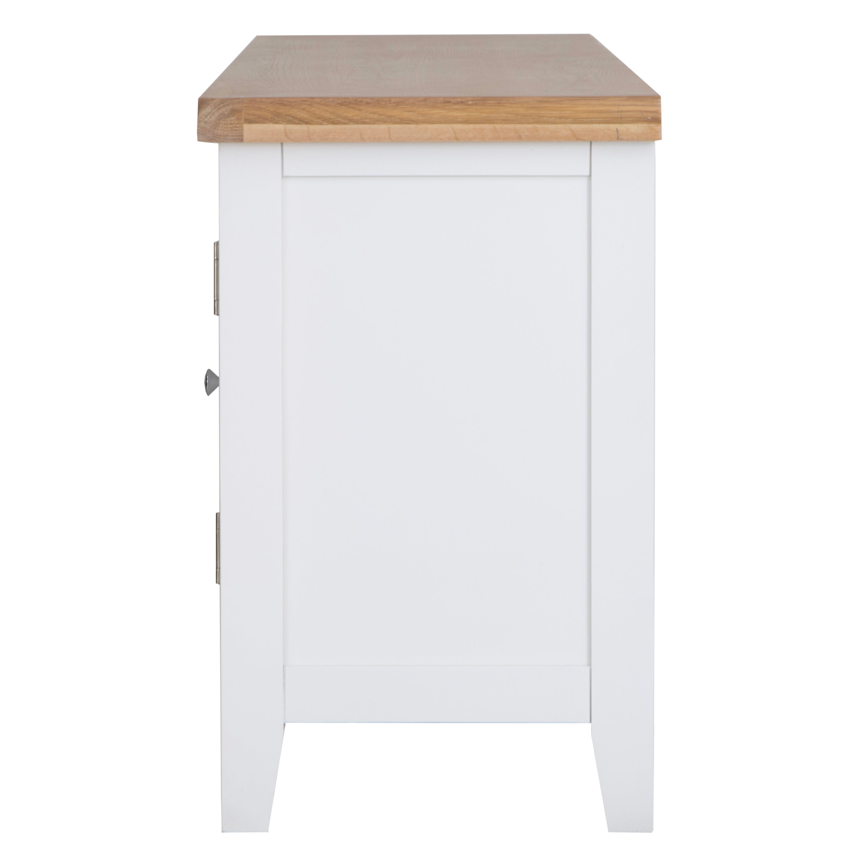 Earlham White Painted & Oak Large TV Unit