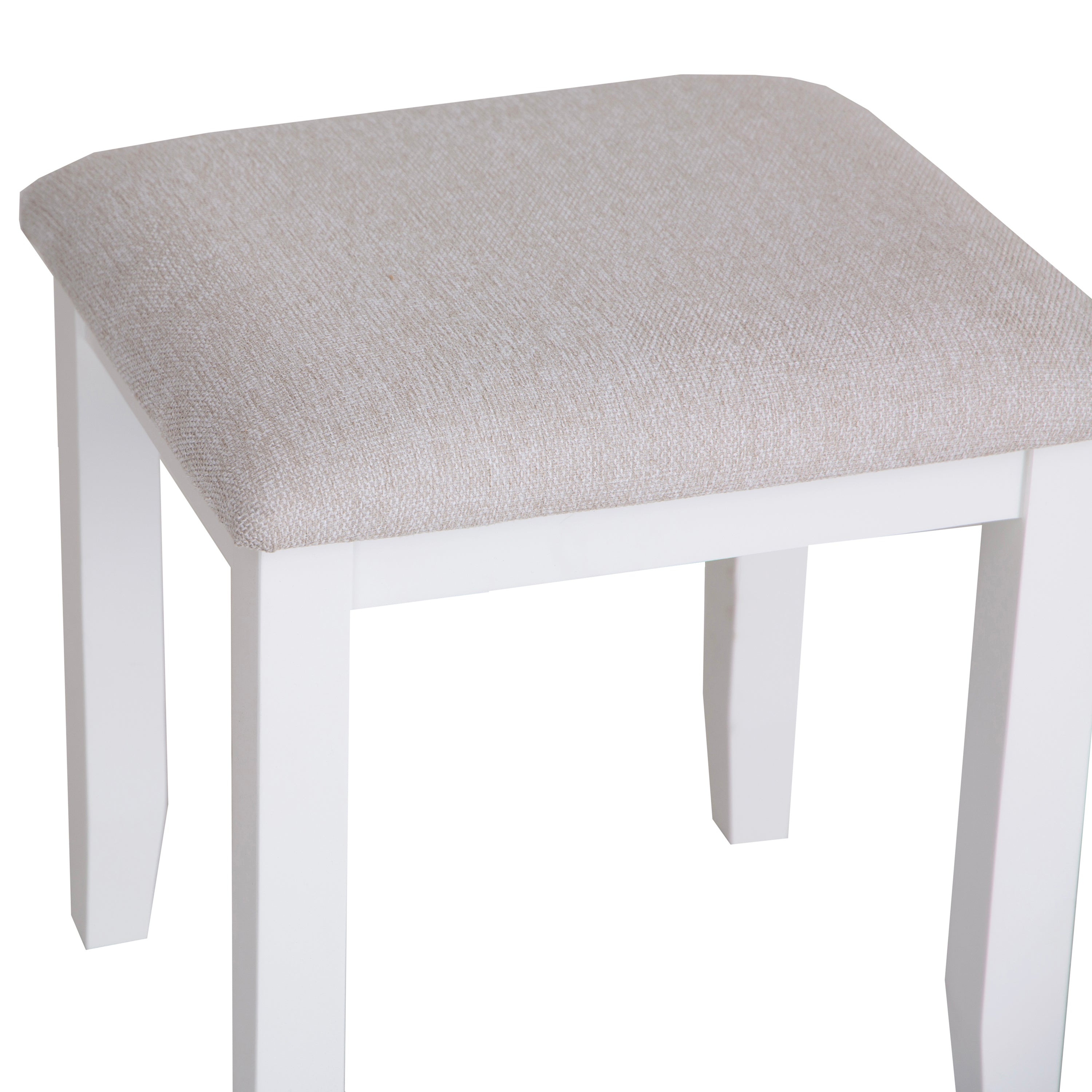 Earlham White Painted & Oak White Dressing Table Stool