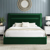 Lucia 5ft (150cm) King Size Fabric Bedframe Ottoman - Green Velvet