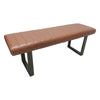 Fusion Retro Stitch 180cm Low Bench - Tan