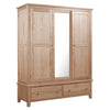 Henley Oak Triple Wardrobe - 3 Door