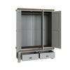 Norfolk Oak & Grey - 3 Door Wardrobe