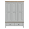 Norfolk Oak & Grey - 3 Door Wardrobe