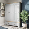 Norfolk Oak & Grey - 3 Door Wardrobe