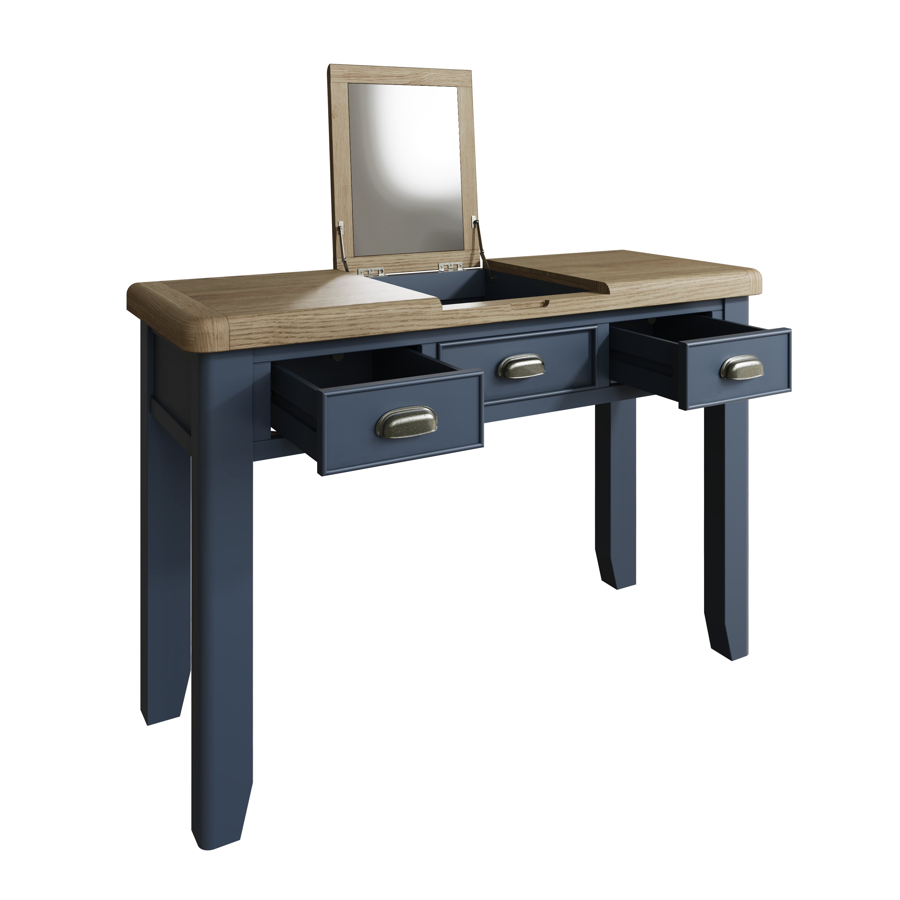 Norfolk Oak & Blue Painted Dressing Table - Showroom Clearance