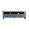 Norfolk Oak & Blue Painted TV Unit - Large