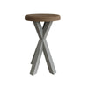Norfolk Oak & Grey Painted Side Table - Round
